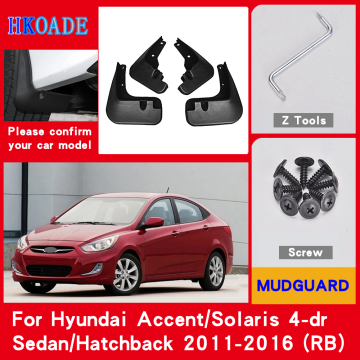 Car Fender Mud Flaps For Hyundai Accent Solaris RB 2016~2011 Mudguards Splash Guards Fender Mudflaps Car Fender Accessories