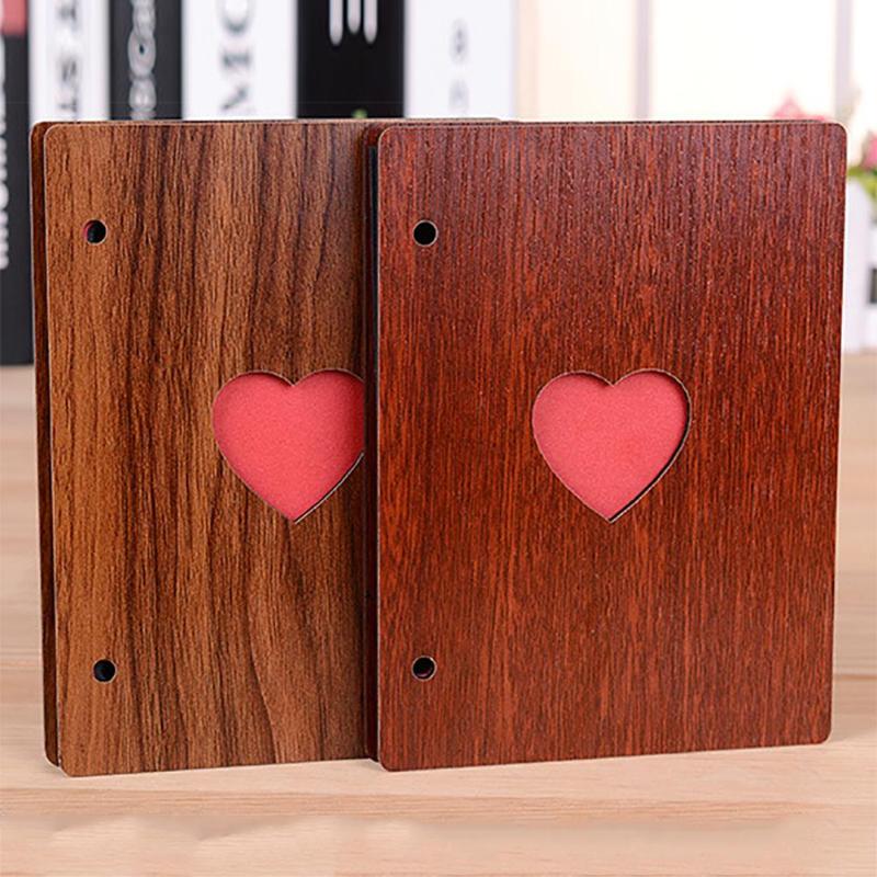 6 Inch Wooden Photo Album Baby Growth Memory Life Photo Relief Book Record Book Scrapbooking Paste Photo Album