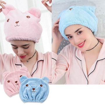 Lovely Cat Hair Drying Cap Towel Microfiber Quickly Dry Hair Shower Hat Wrapped Towels Bathing Cap Bathroom Accessories#9