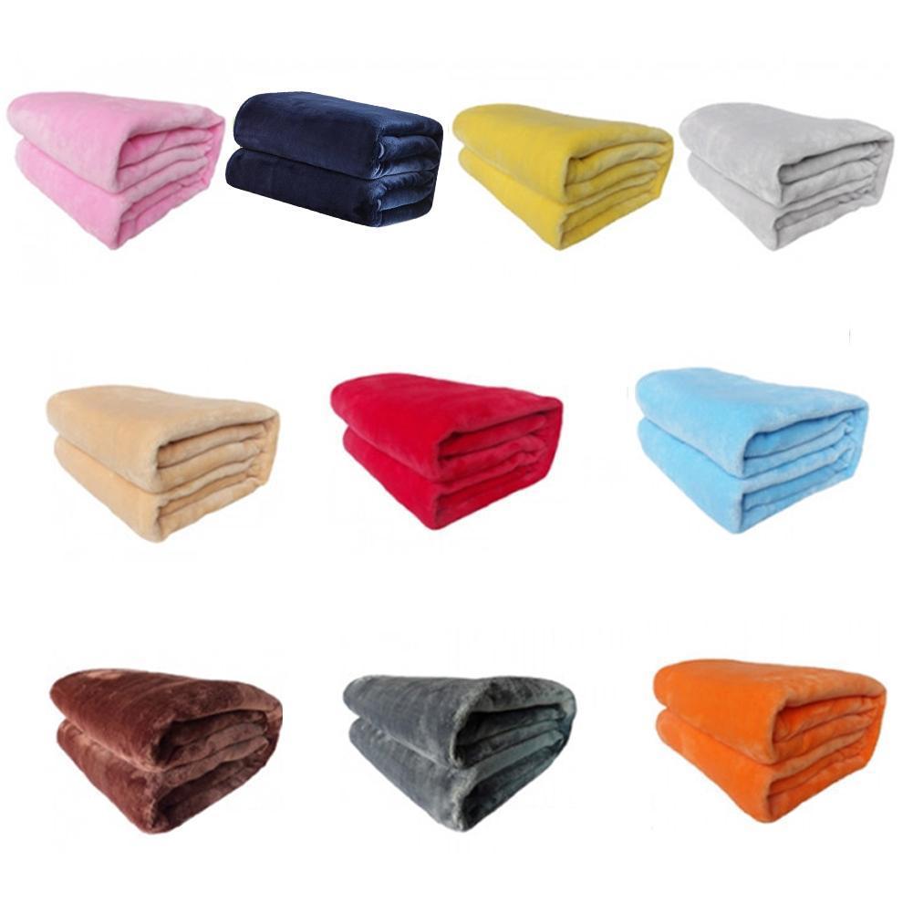 Soft Warm Coral Fleece Blanket Winter Sheet Bedspread 70*50cm Thin Plaid Wash Mechanical Size Flannel Throw Light Blankets I5Z8