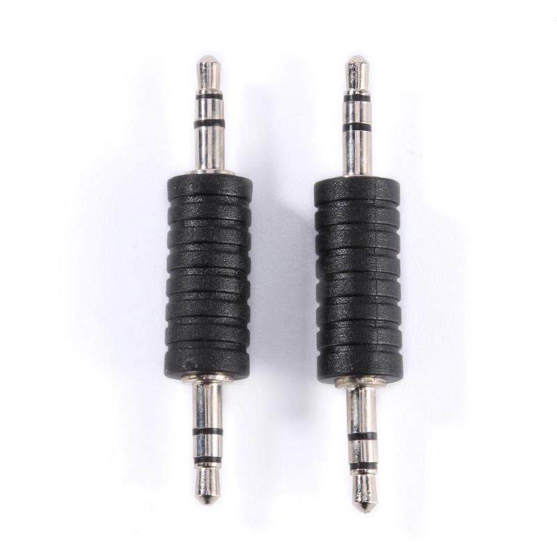 2pcs 3.5mm Jack Stereo Male to Male Audio Connector 3.5 Jack M to M Audio Plug TRS Connector Coupler Adapter Joiner Converter