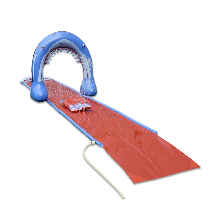 Shark inflatable water ski arch slide