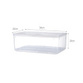Kitchen Storage Box Food Organizer Refrigerator Fresh-keeping Storage Box Fruit and Vegetable Container Drainable Stackable
