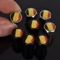 4pcs/set Belgium Universal Car Tyre Air Valve Caps Bicycle Tire Valve Cap Auto Wheel Styling For Opel Mazda Renault Toyota Honda