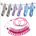 Elastic Washing Line With 12 Clips Travel Portable Retractable Clothesline Home Socks Underwear Clothes Hanger