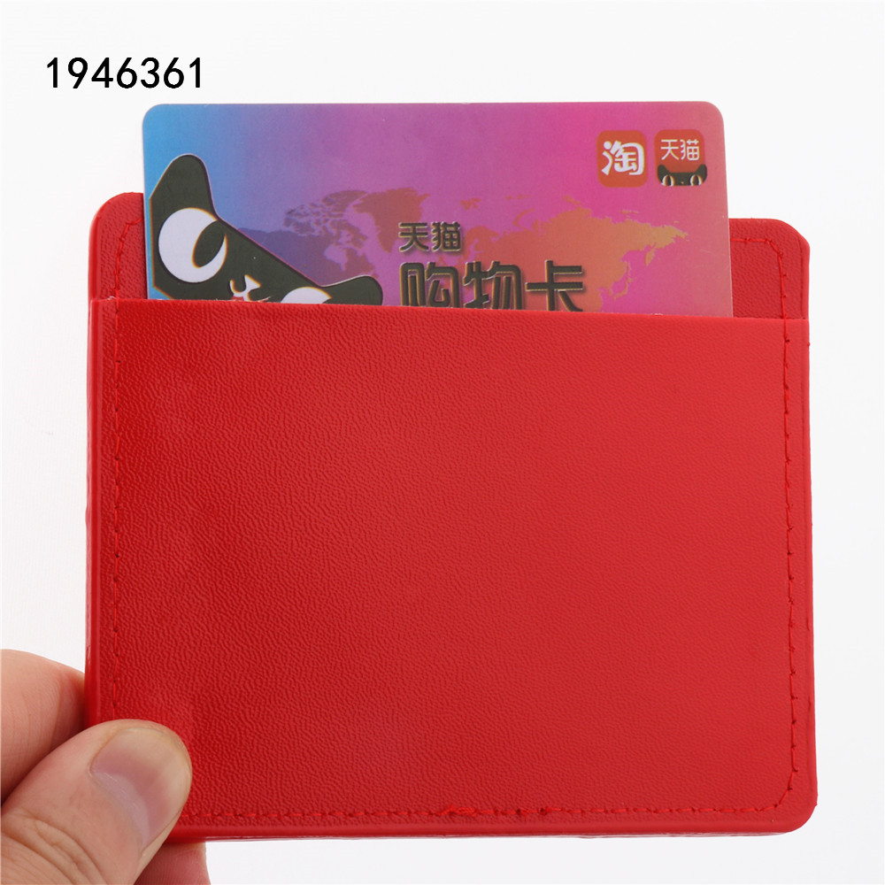 High quality 618 PU Leather material double card sleeve ID Badge Case Clear Bank Credit Card Badge Holder Accessories
