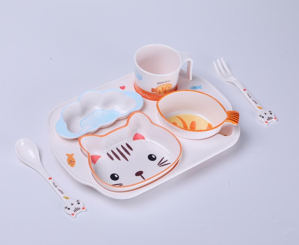 plastic jagsaw baby dinnerware set