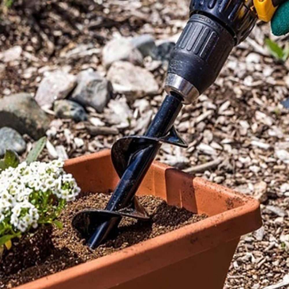 NEW Garden Auger Spiral Drill Bit Flower Planter Digging multiple sizes and depths Used for electric drill modified ground drill