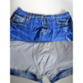Mens Shorts Boxers Denim Pattern Fake Jeans Print Cotton Men Briefs Underwear Underpants Summer Male Sexy U Convex Pouch Boxer