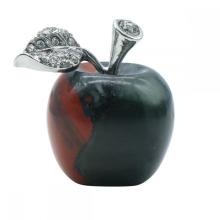 Bloodstone 1.0Inch Carved Polished Gemstone Apple Crafts Home Decoration Gifts Mom Girlfriend
