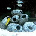 Pecute Cichlid Stone Ceramic Cave Aquarium Fish Tank Pond Ornament Shrimp Breeding Rock Cave Ceramic Stones Akvaryum