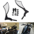 M8 Universal Black Motorcycle Rearview Side Mirrors For Honda Yamaha Kawasaki Suzuki For Harley Touring Cruiser Chopper Bobber