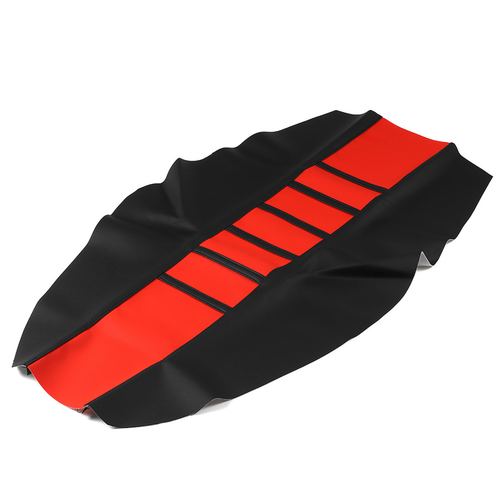 AUDEW Motorcycles Seat Cover Dirt Bike Off-road Gripper Soft Leather Striped Design Leather + Vinyl Material Wear Resistant