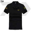 Daiwa Summer Fishing T-shirt Short Sleeve Outdoor Men Wear Breathable Running Riding Cycling Quick Dry Anti-UV Fishing Polo Tee