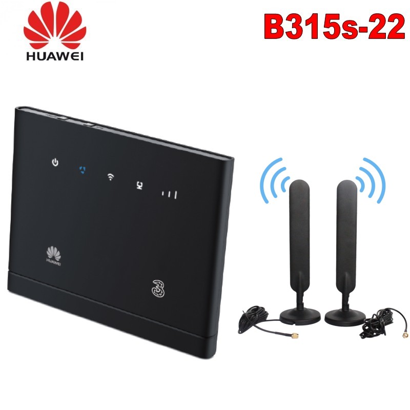 Unlocked Huawei B315 B315s-22 4G CEP 150mbps Portable Wireless WIFI Router 4G Modem with SIM card slot Plus 2pcs 4g SMA antenna