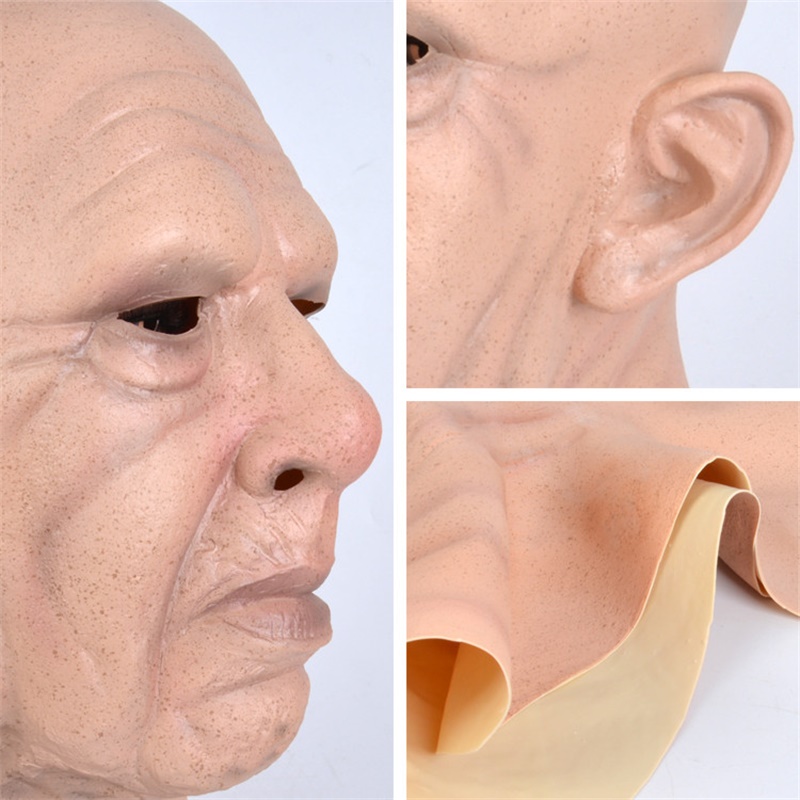 Realistic Latex Old Man Mask Male Disguise Cosplay Costume Halloween Masquerade Party Masks