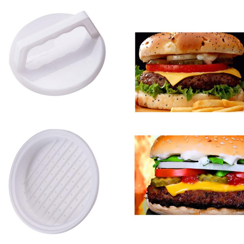 Kitchen Gadget Round Shape Hamburger Press Food-Grade Plastic Meat Beef Grill Burger Patty Maker Mold Kitchen Tool Accessories