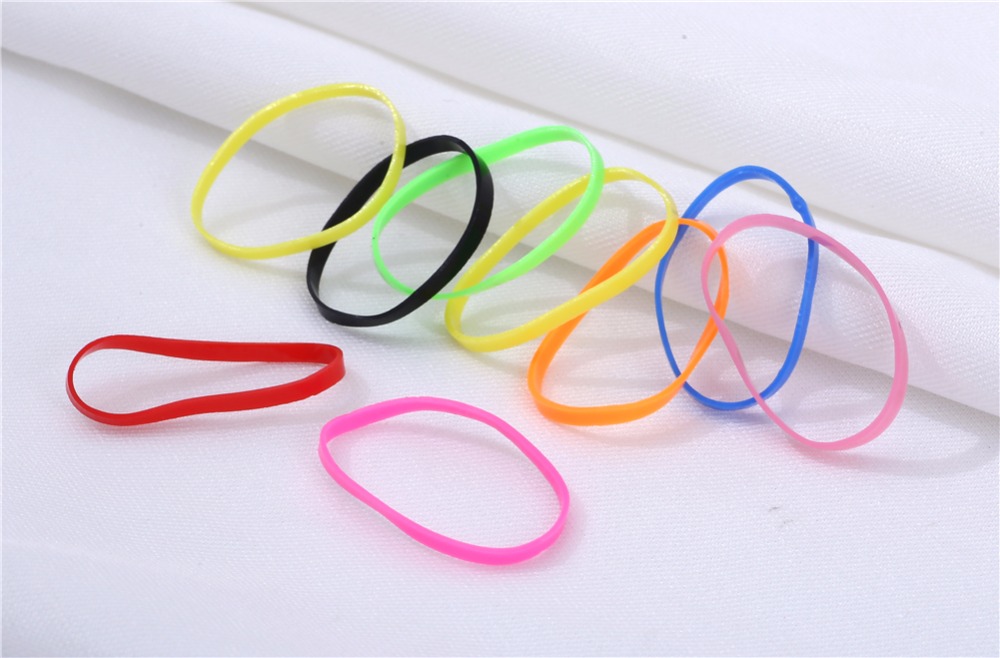 Mixed Color Rubber Bands for Hair Styling Ties Kids Girls Braiding Hairband Food Office Rubber Bands Elastic Stationary Holder