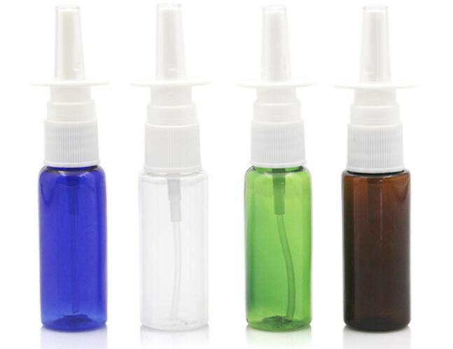 1pcs 5/10/15/20ml Empty Plastic Nasal Spray Bottles Pump Sprayer Mist Nose Spray Refillable Bottle For Medical Packaging
