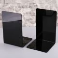 2Pcs Black Acrylic Bookends L-shaped Desk Organizer Desktop Book Holder School Stationery Office Accessories Dropshipping