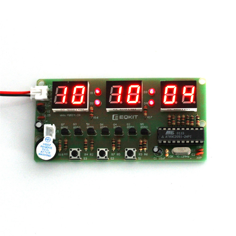 C51 Digital DIY Electronic Clock Kit Suite DIY Kit Six 6 Bits Electronic Parts and Components Eletronicos Digital Clock Timer