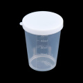 10Pcs 50ml Medicine Measuring Measure Cups With White Lids Cap Clear Container Liquid Measure Beaker Container