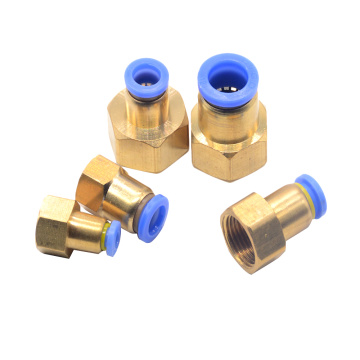 Pneumatic Component P quick-connect Connector PCF internal thread Straight Through PCF4-M5/6-01/8-02/10-03/12-04 Pipe Fitting