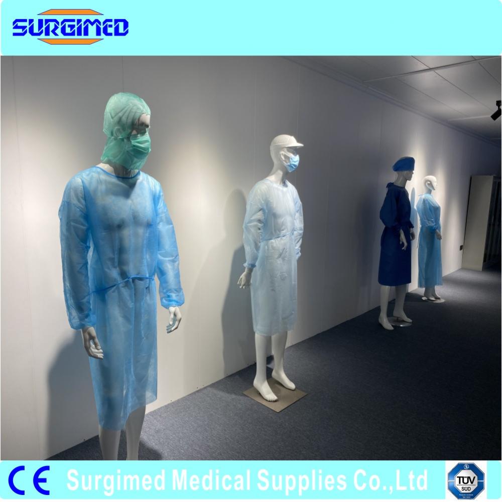 Disposable Pp Pe Isolation Gown