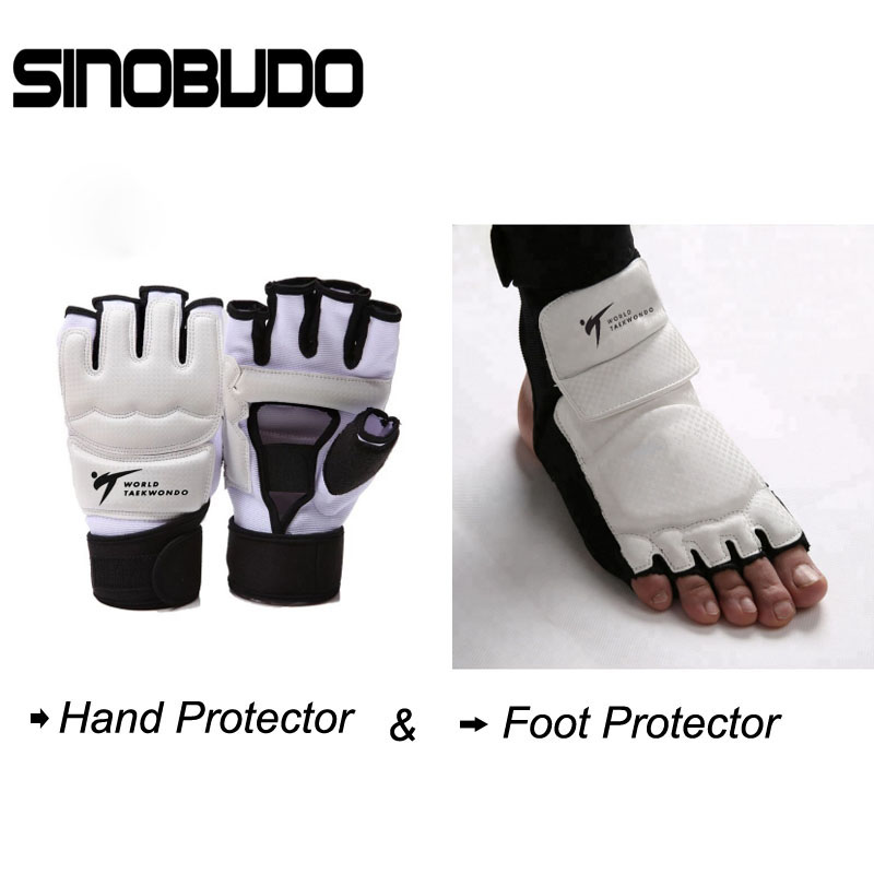 WT Approve Taekwondo Hand Gloves Sparring Palm Ankle Protector Guard Boxing Hand Gloves Gear Karate Palm Foot Socks Protect Gear