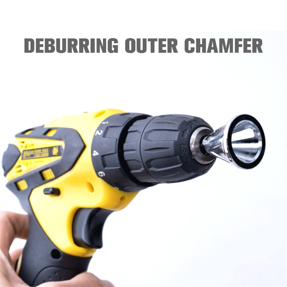 Remove Deburring External Chamfer Trimming Tool Drill Bit DIY Triangle Bolt Rebar Burr Removal Drilling Woodworking Power Tools