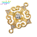 Juya 10pcs DIY Gold/Silver Color Religious Cross Catholicism Charms Connector Accessories For Handmade Christian Jewelry Making