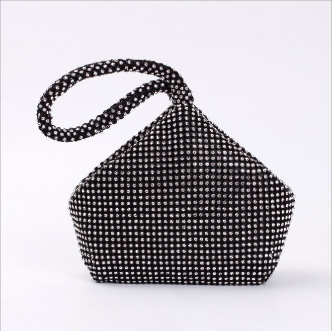 New Arrival Soft Women Evening Bags Diamond Rhinestones Clutches Silver Black Gold Crystal Wedding Party Handbags Purse