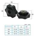 10/5 PCS M4 M5 M6 M8 M10 Plum Hand Tighten Nuts Handle Thread Star Mechanical Black Thumb Nuts Clamping Knob Manual Nuts