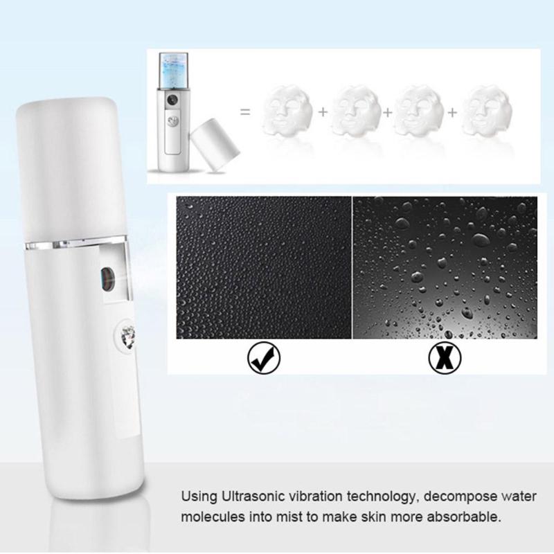 Mini Nano Steamer Hydrating Face Mist Spray Nano Mister Portable Facial Steamer Ultrasonic Ozone Face Sprayers Skin Care Machine