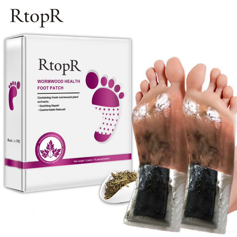 10pcs Wormwood Health Body Detox Foot Patch Effective Improve Sleep Quality Organic Detox Beauty Slimming Feet Cleansing Patch