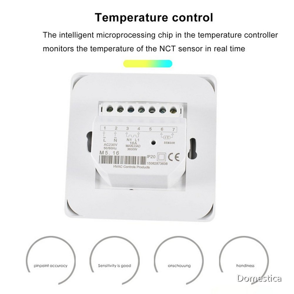 Manual Electric Heating Temperature Regulator 220V Controller Sensor Wall Mounted Water Heater Temperature Controller Regulator