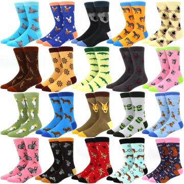 New Autumn Winter Combed Cotton Women Socks Cartoon Cute Funny Happy Kawaii Socks Women Seal zebra koala Fashion Socks Gifts