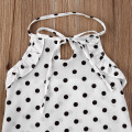 2020 Baby Summer Clothing Infant Kids 1-5T Baby Girls Dots Vest Tops +Buttons Skirts 2Pcs Set Sunsuit Fashion Outfits