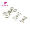 Lucia crafts 10set Silver/Black 13/16/23mm Metal Hook Buckle Collar Hook Clasp Hidden Button Clothing Accessories G1212