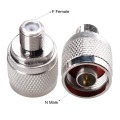 2PCS N Male Plug to F Female Jack RF Coaxial Adapter Connector