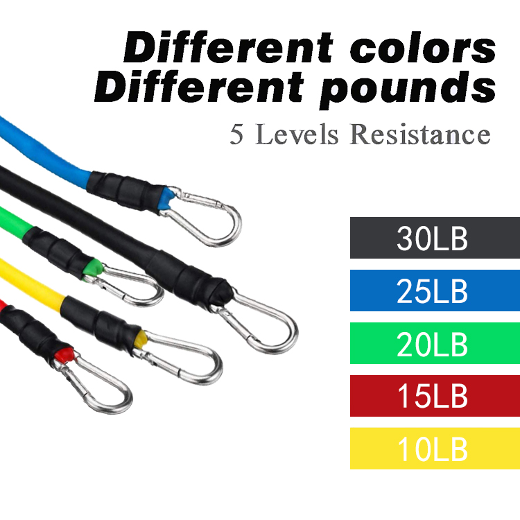 11 pcs resistance band set	