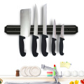 High Quality Magnetic Self-adhesive Knife Holder Wall Mount Black Stainless Steel Knife Stand Block Magnet Knife Holder Rack
