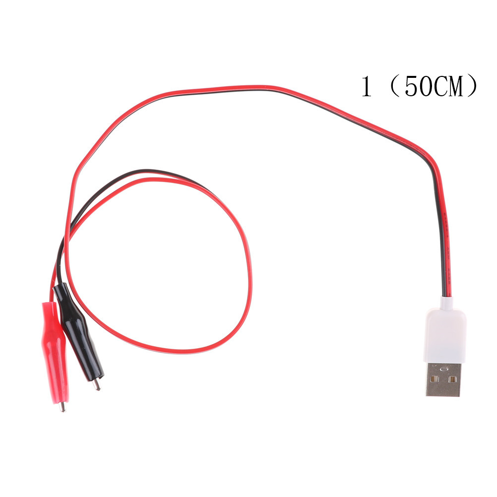 1PC USB Alligator clips Crocodile wire Male to USB tester Detector DC Voltage meter ammeter capacity power meter monitor New