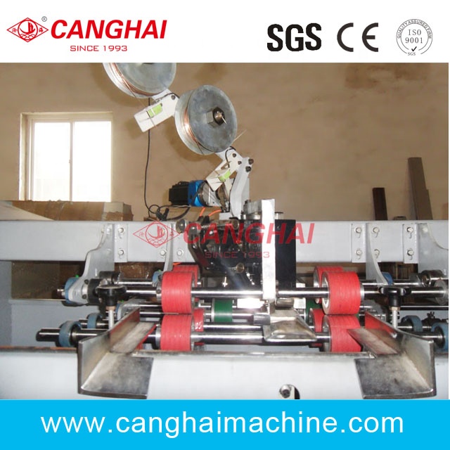 Semiautomatic box cardboard stitching corrugated box machine5