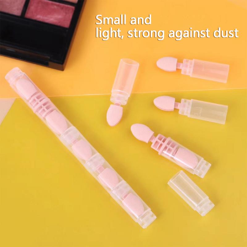 5PCS Sponge Powder Puff Nail Brush Single Head Eye shadow Stick Cosmetic Makeup Eyeshadow Glitter Pigment Brush Nail Art Tool