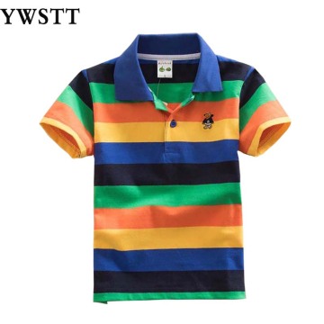 2018 Baby Boys Polo Shirt Summer Boys Girls Cotton Polo Shirts Shorts Sleeve High Quality Stripe Boys Shirts Clothes Children
