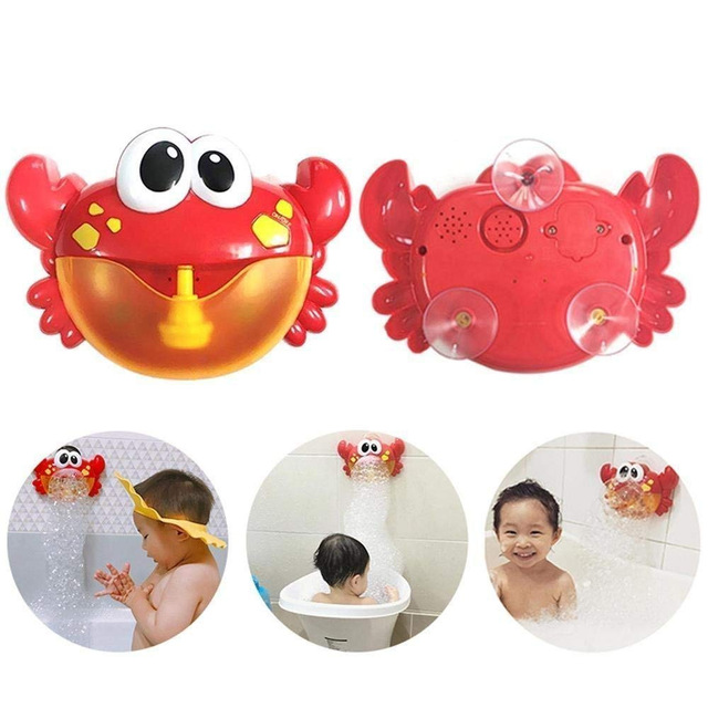 Baby Bath Toy Bubble Crab Frog Whale Funny Music Bath Bubble Maker Pool Swimming Toy Pool Bathtub Soap Machine Toy for Child Kid