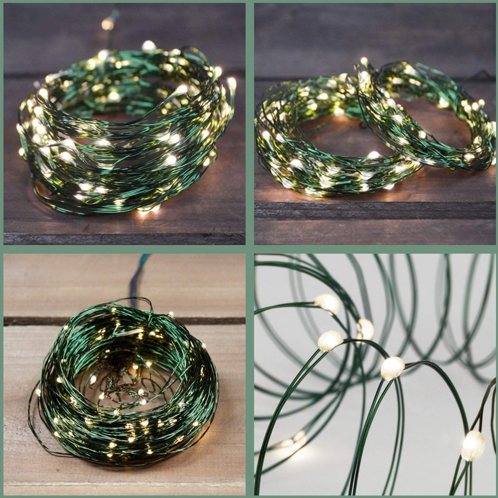 100M 50M 30M Green Wire Outdoor LED String lights Holiday Waterproof Fairy Garland For Christmas Tree Wedding Party Decoration