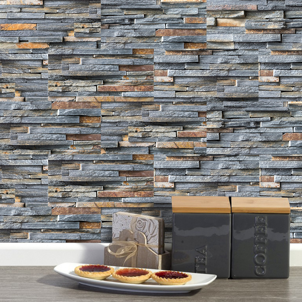 DIY 3D waterproof self-adhesive brick wall veneer room decal stone decoration relief kitchen living room bedroom home decoration