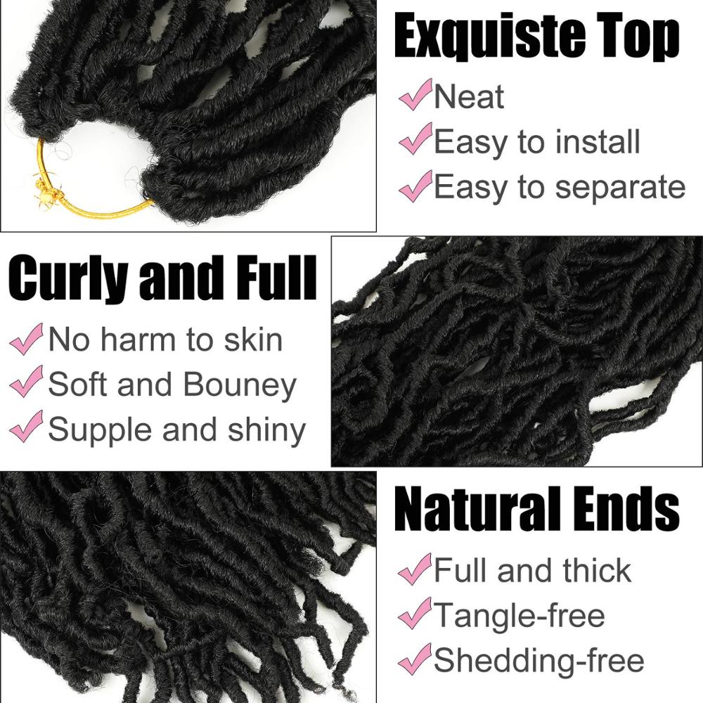 Faux Locs Crochet Braids Soft Dreads Natural Braid Synthetic Braiding Hair Extension Deadlocks